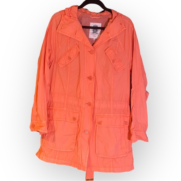 NWT Juicy Couture Coral Cotton Lightweight Windbreaker Jacket Size Medium - Picture 5 of 12